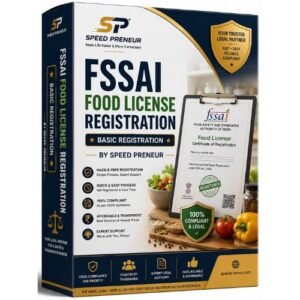 FSSAI Basic Registration (Excluding Govt. Fees) (GOV FEES EXTRA)